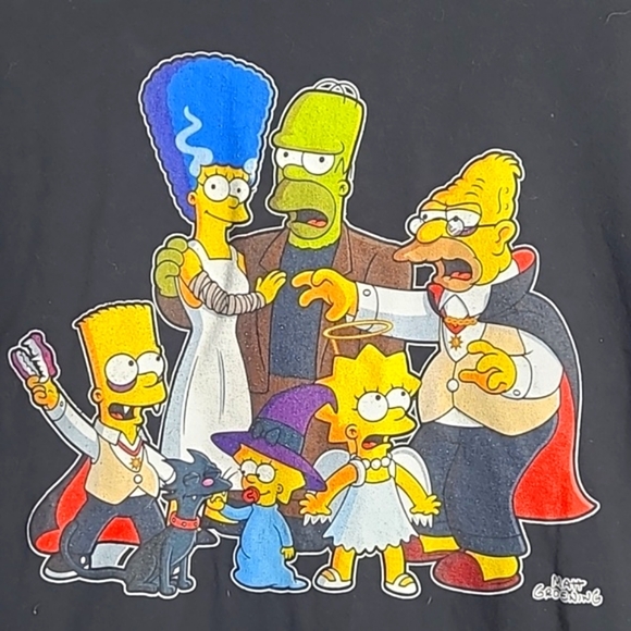 Port & Company The Simpsons Halloween Horror Family Graphic Print Tee Mens Sz M - Picture 5 of 13